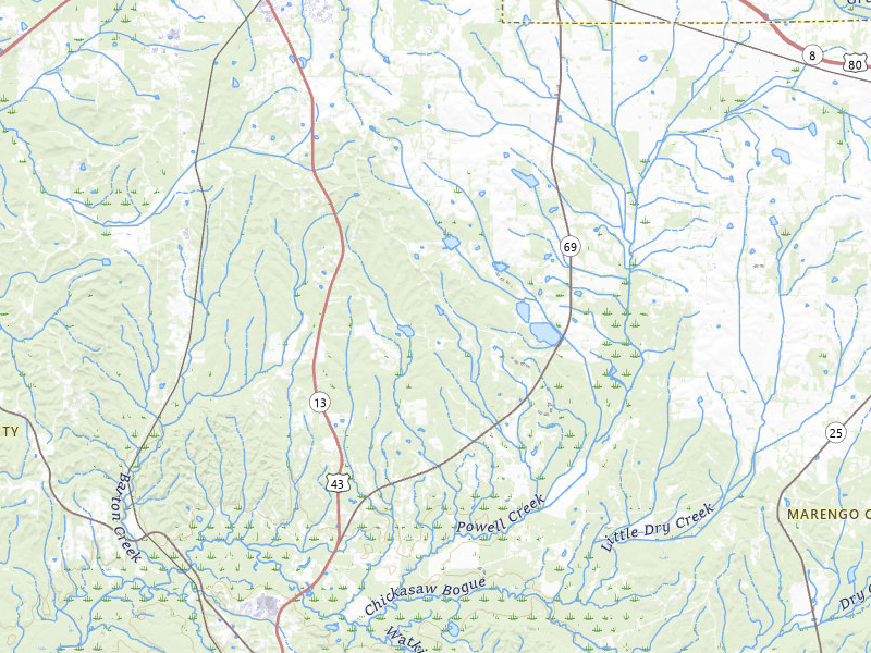 NEXRAD radar-signature map of the hail storm over Gallion, AL on Aug 18, 2026