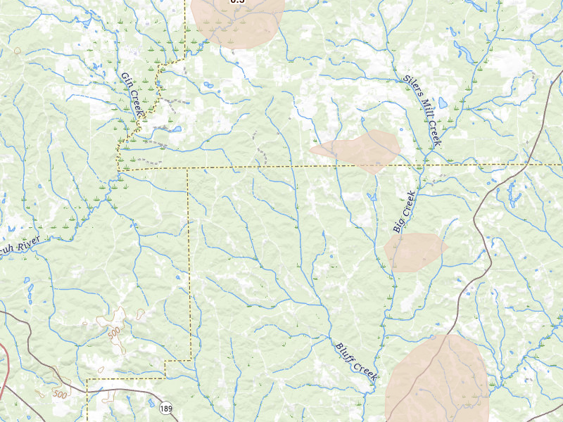 Radar-estimated hail-size map of the storm over Glenwood, AL