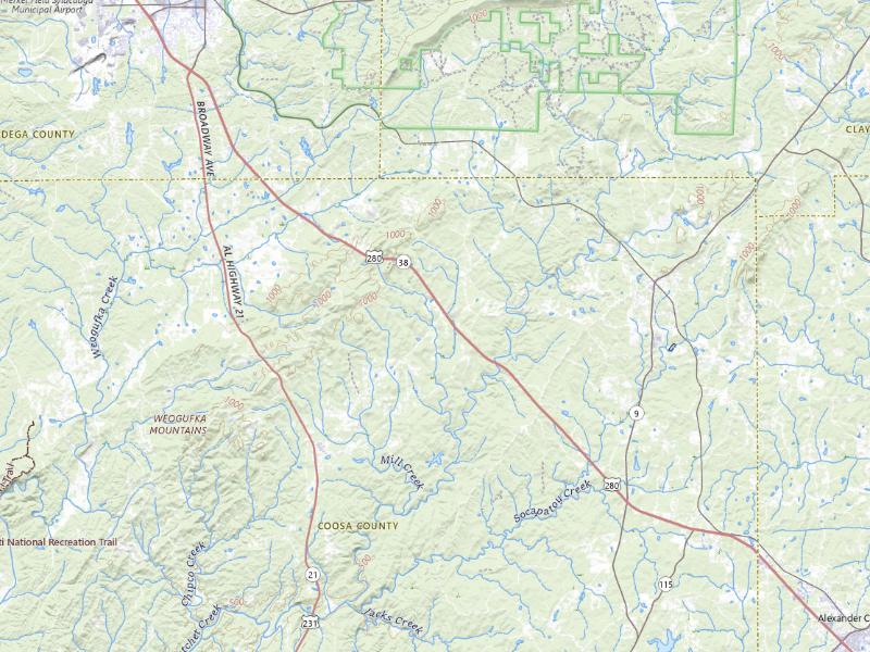 NEXRAD radar-signature map of the hail storm over Goodwater, AL on Aug 21, 2026