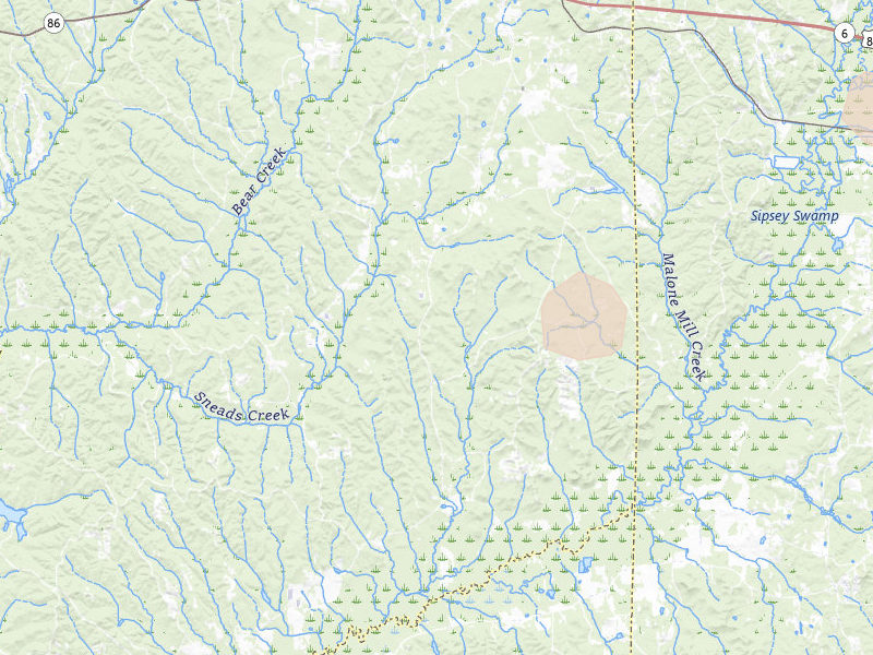 Radar-estimated hail-size map of the storm over Gordo, AL on Jul 31, 2026