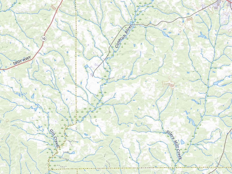 NEXRAD radar-signature map of the hail storm over Goshen, AL on Aug 15, 2026