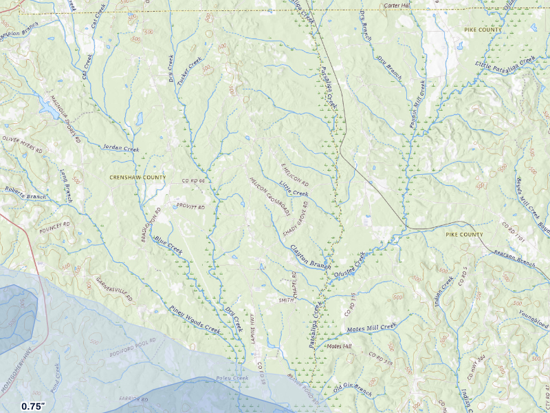 NEXRAD radar-signature map of the hail storm over Grady, AL on Sep 6, 2026