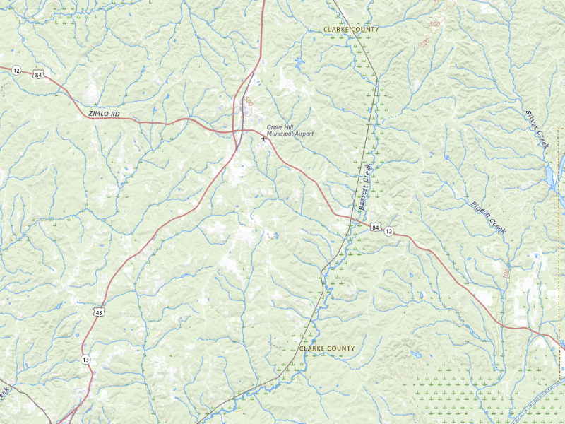 NEXRAD radar-signature map of the hail storm over Grove Hill, AL on Aug 21, 2026