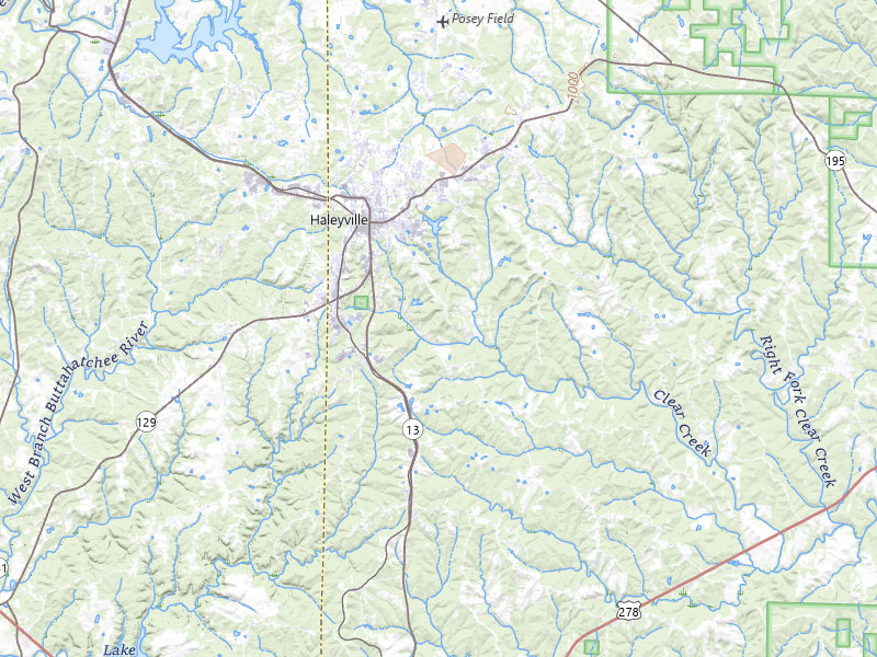 Radar-estimated hail-size map of the storm over Haleyville, AL on Aug 26, 2026