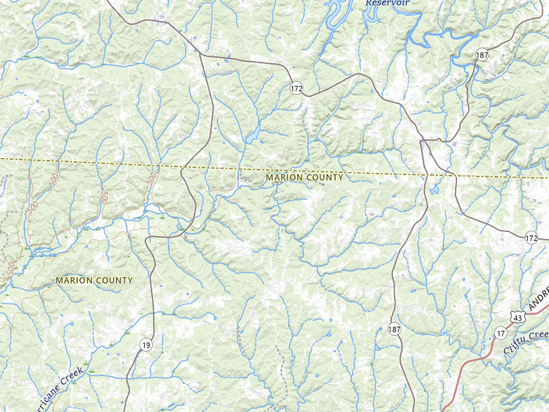 NEXRAD radar-signature map of the hail storm over Hamilton, AL on Jun 1, 2026
