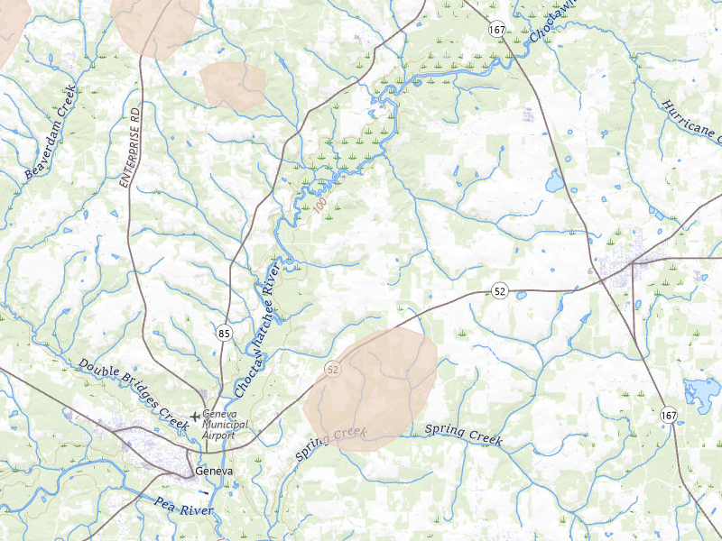 Radar-estimated hail-size map of the storm over Hartford, AL on Mar 31, 2026
