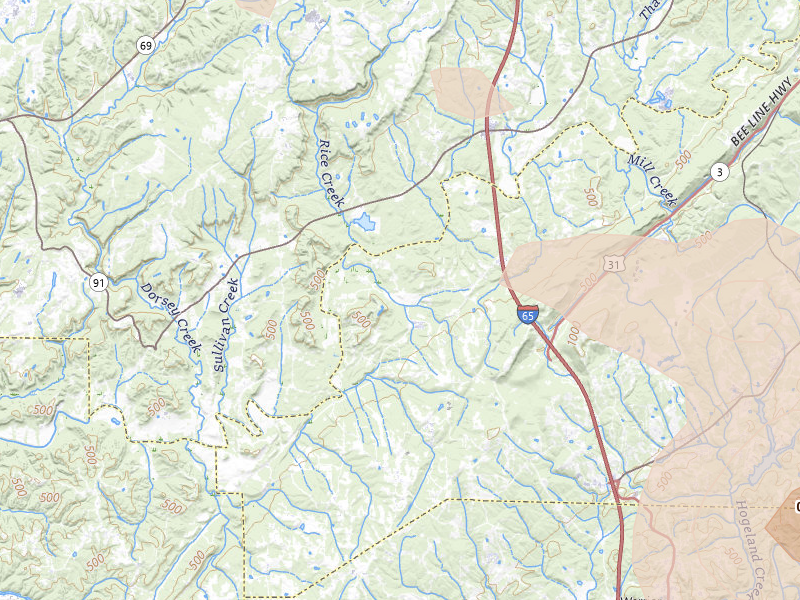 Radar-estimated hail-size map of the storm over Hayden, AL on Jul 1, 2026