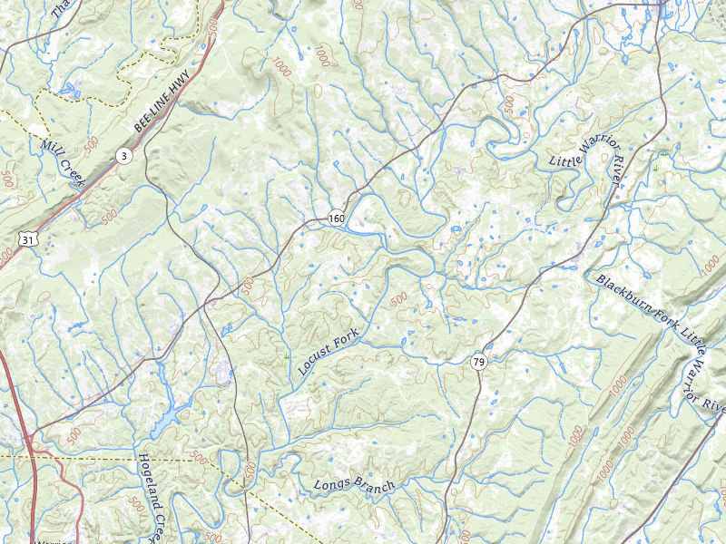 Radar-estimated hail-size map of the storm over Hayden, AL on Jul 11, 2026