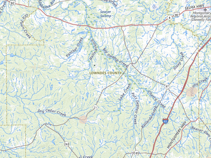 Radar-estimated hail-size map of the storm over Hayneville, AL on Jul 10, 2026