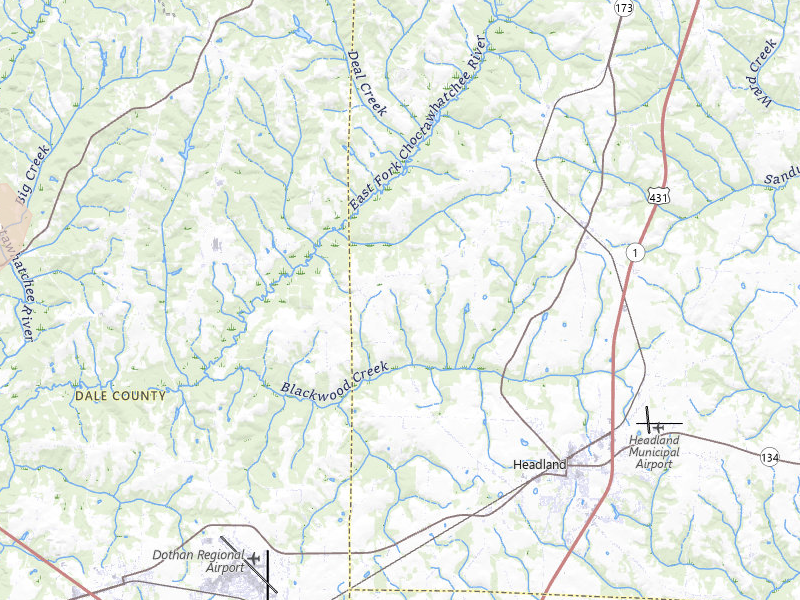 Radar-estimated hail-size map of the storm over Headland, AL on Mar 31, 2026