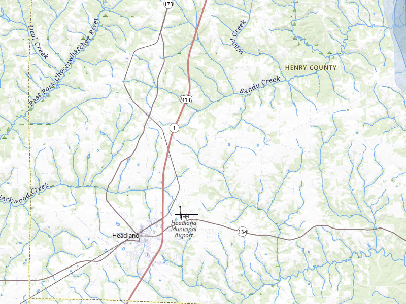 NEXRAD radar-signature map of the hail storm over Headland, AL on Jul 10, 2026