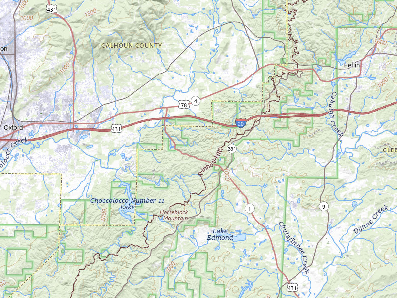 Radar-estimated hail-size map of the storm over Heflin, AL on Jul 3, 2026
