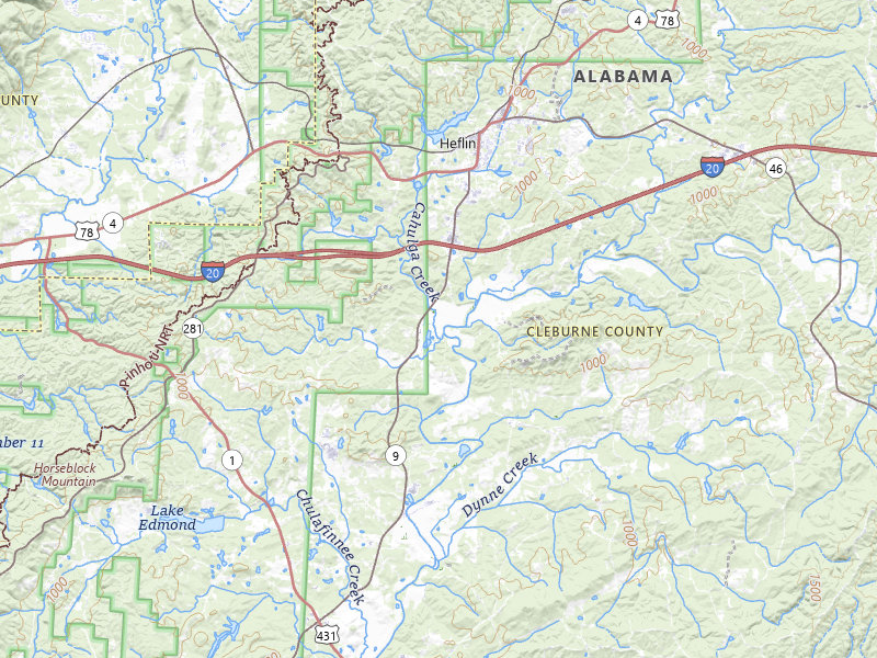 NEXRAD radar-signature map of the hail storm over Heflin, AL on Jul 3, 2026