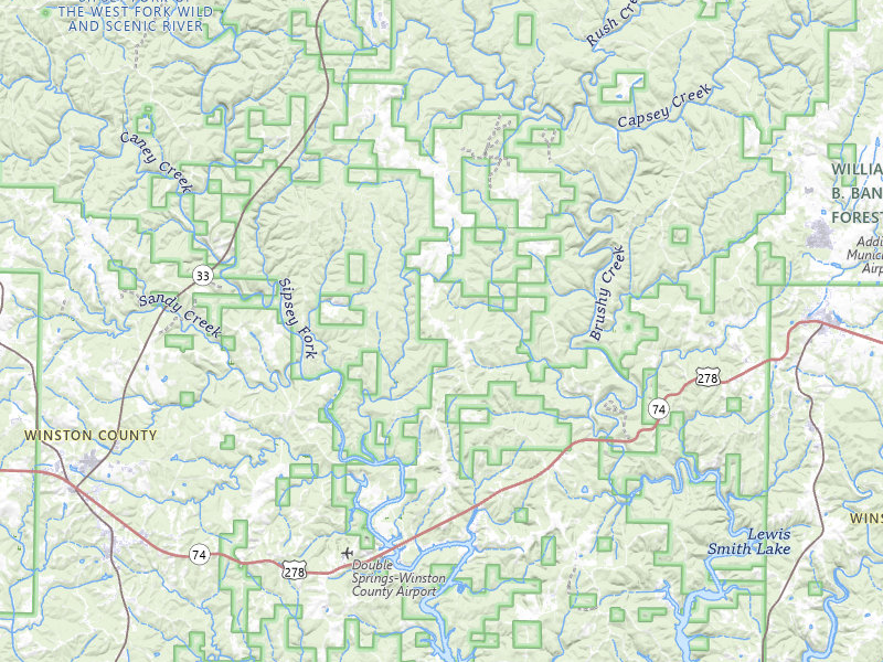Radar-estimated hail-size map of the storm over Houston, AL on Jul 3, 2026