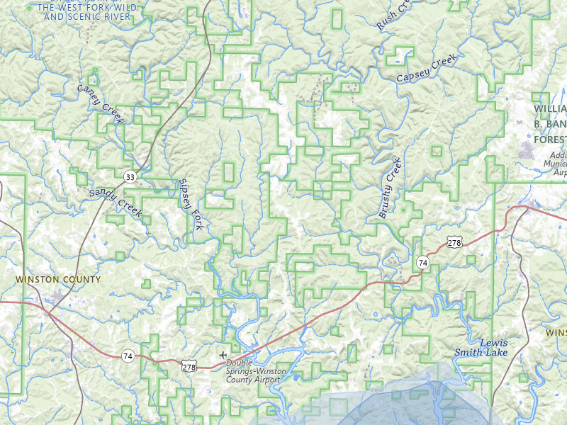NEXRAD radar-signature map of the hail storm over Houston, AL on Jul 3, 2026