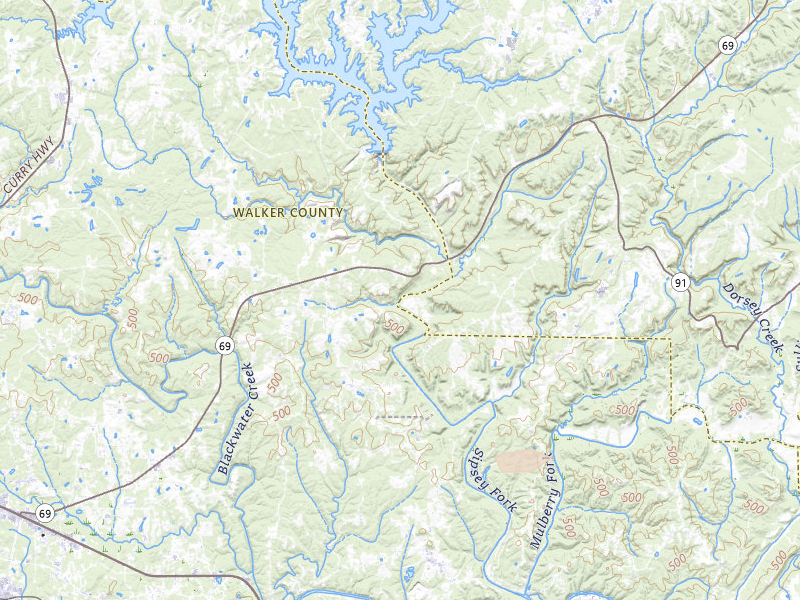 Radar-estimated hail-size map of the storm over Jasper, AL on Aug 20, 2026