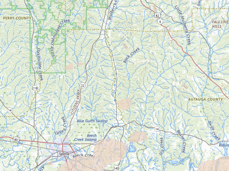 Radar-estimated hail-size map of the storm over Jones, AL on May 6, 2026