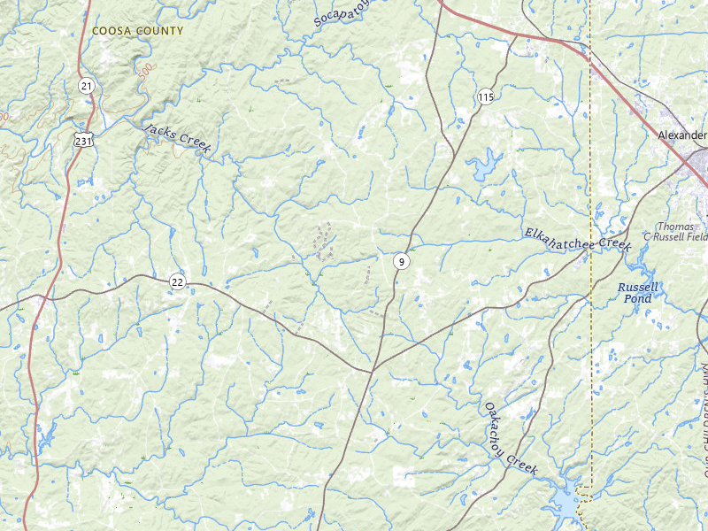 Radar-estimated hail-size map of the storm over Kellyton, AL on May 6, 2026