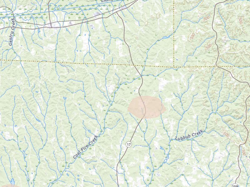 Radar-estimated hail-size map of the storm over Kennedy, AL on Feb 26, 2026