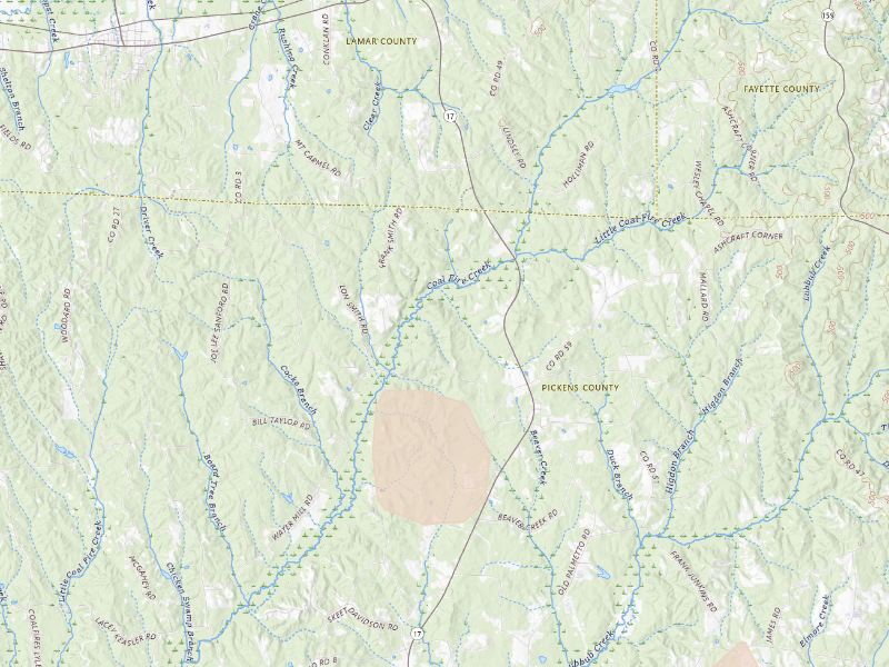 Radar-estimated hail-size map of the storm over Kennedy, AL