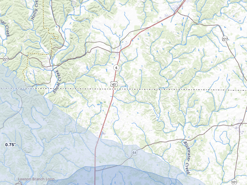 NEXRAD radar-signature map of the hail storm over Killen, AL on Aug 12, 2026