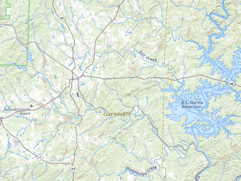 NEXRAD radar-signature map of the hail storm over Lineville, AL on Jul 3, 2026