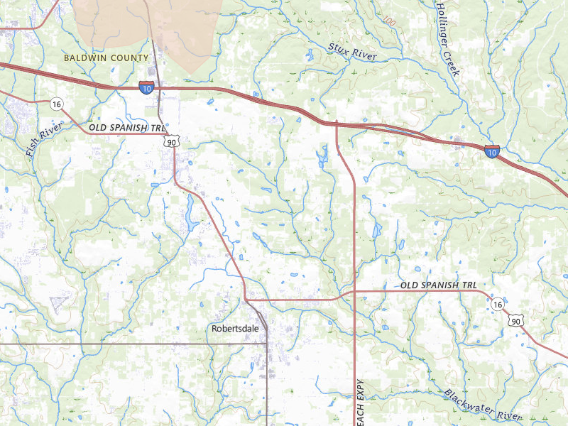 Radar-estimated hail-size map of the storm over Loxley, AL on Jul 30, 2026