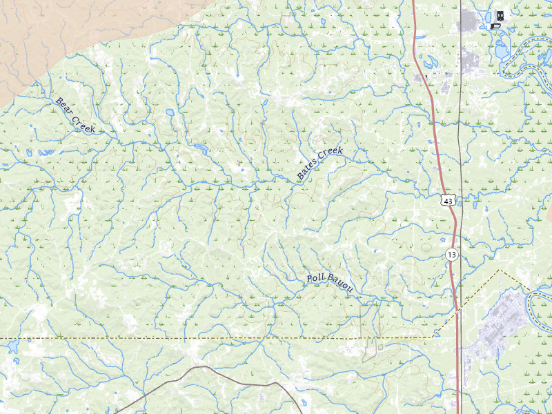 Radar-estimated hail-size map of the storm over Mc Intosh, AL on May 6, 2026