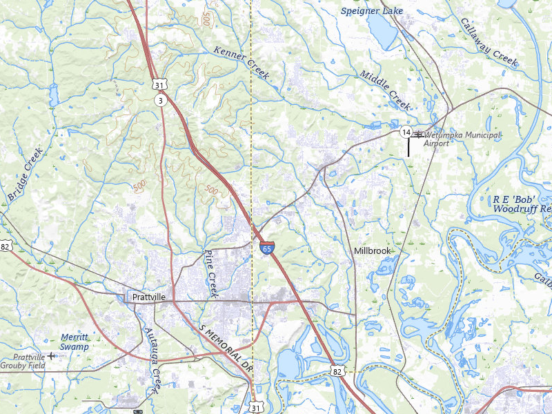 Radar-estimated hail-size map of the storm over Millbrook, AL on May 31, 2026