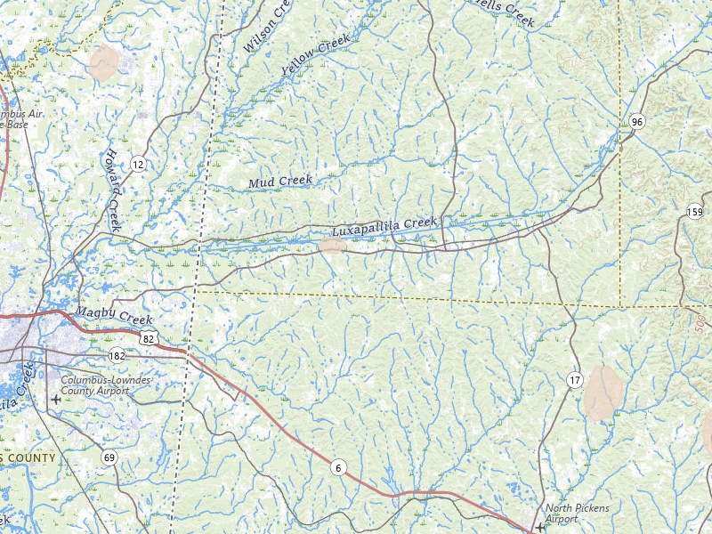 Radar-estimated hail-size map of the storm over Millport, AL on Jul 9, 2026
