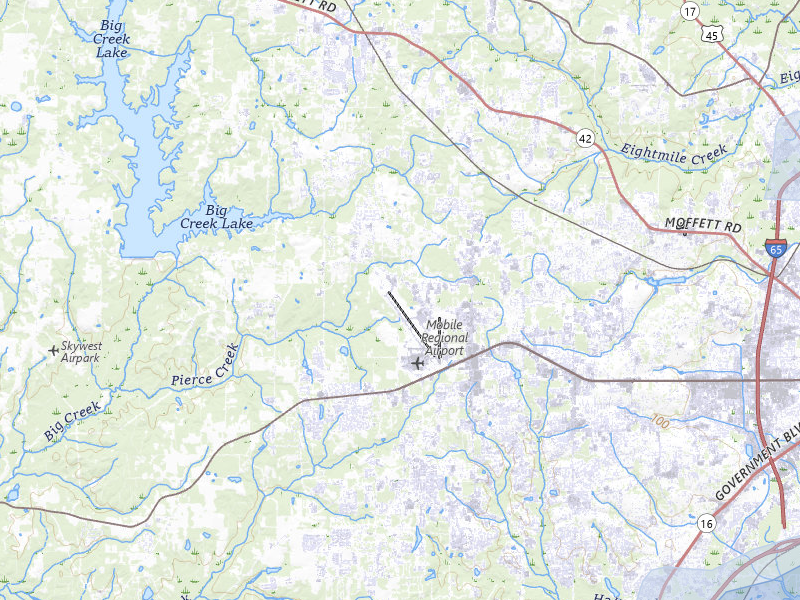 NEXRAD radar-signature map of the hail storm over Mobile, AL on Aug 19, 2026