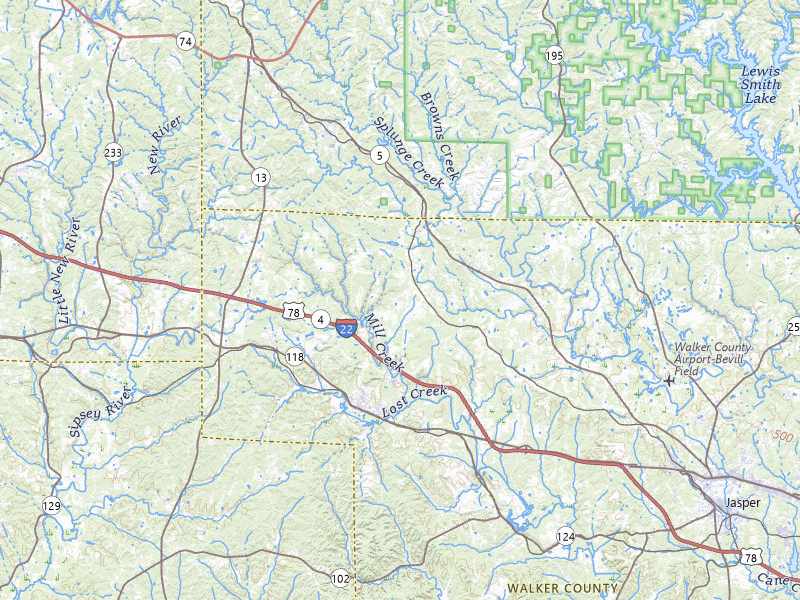 NEXRAD radar-signature map of the hail over Nauvoo, AL