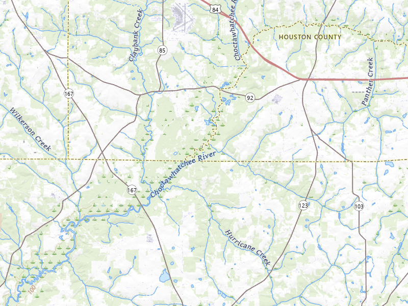 Radar-estimated hail-size map of the storm over Newton, AL on Mar 31, 2026
