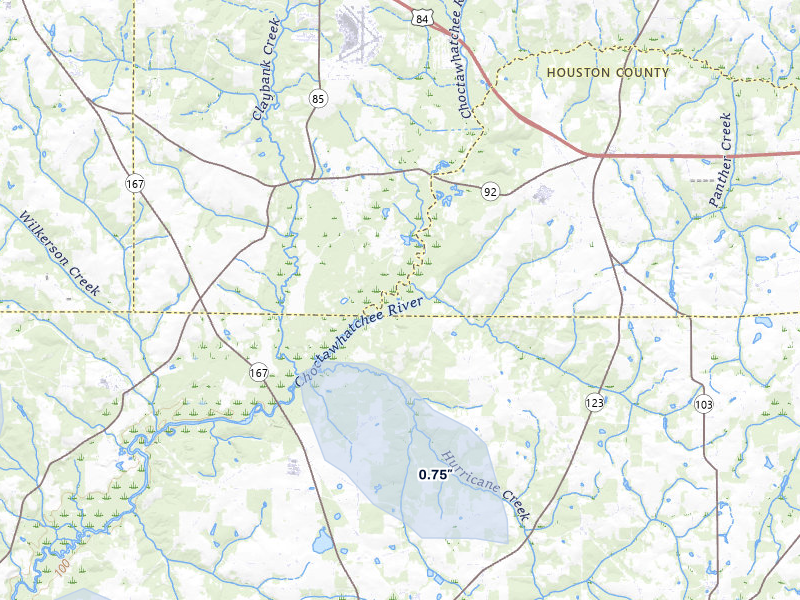 NEXRAD radar-signature map of the hail storm over Newton, AL on Mar 31, 2026