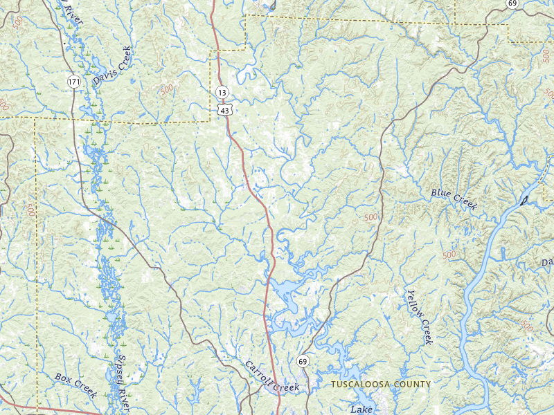 Radar-estimated hail-size map of the storm over Northport, AL on Jul 2, 2026