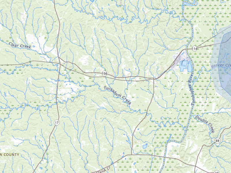 NEXRAD radar-signature map of the hail over Pennington, AL