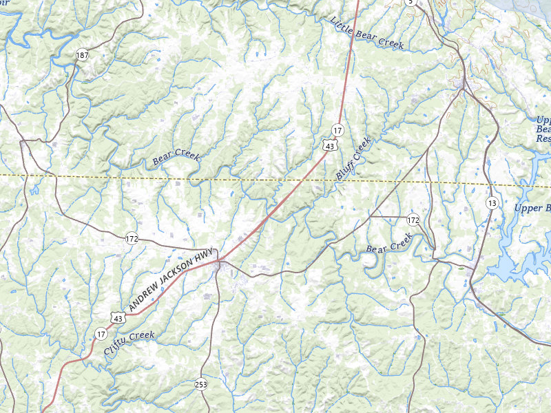 NEXRAD radar-signature map of the hail over Phil Campbell, AL