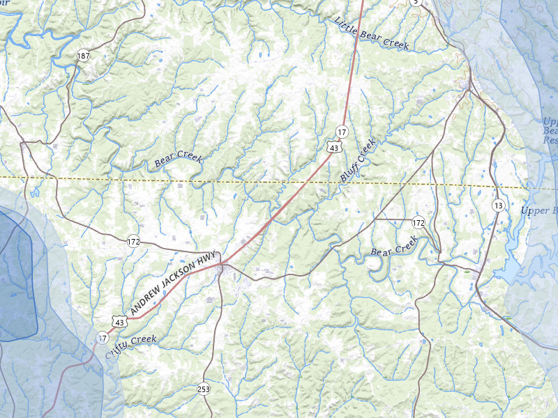 NEXRAD radar-signature map of the hail storm over Phil Campbell, AL on Jul 1, 2026