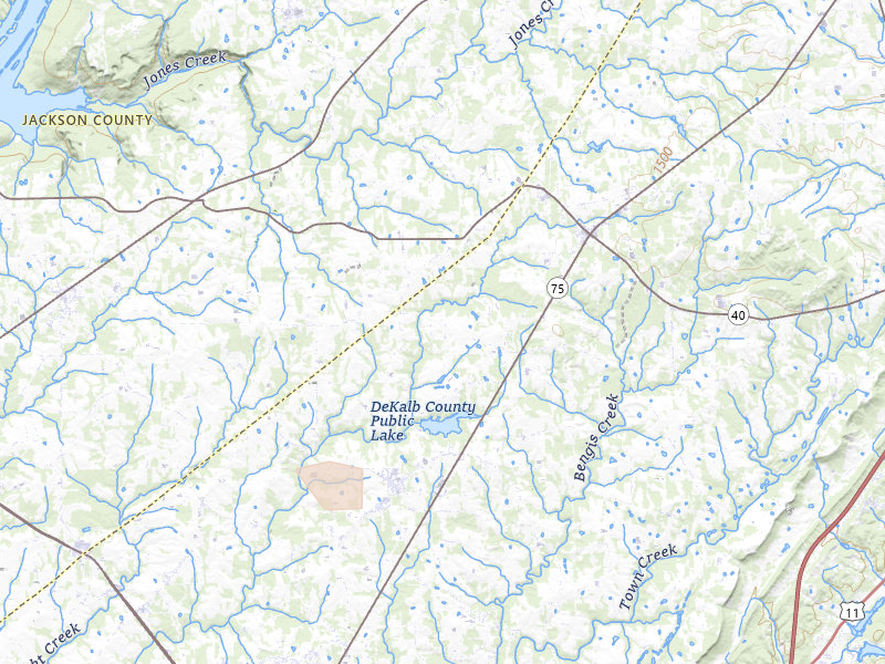 Radar-estimated hail-size map of the storm over Pisgah, AL on Apr 25, 2026