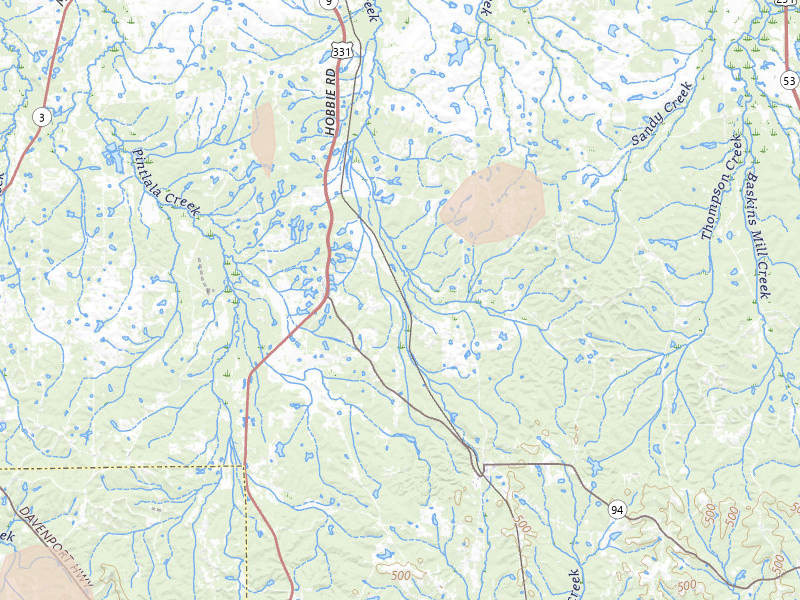 Radar-estimated hail-size map of the storm over Ramer, AL on Aug 18, 2026