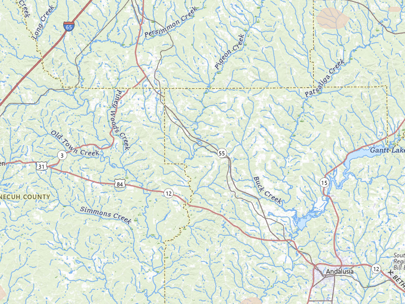 Radar-estimated hail-size map of the storm over Red Level, AL on May 6, 2026