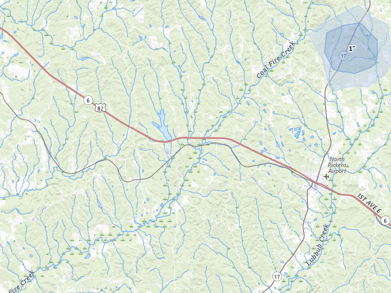 NEXRAD radar-signature map of the hail storm over Reform, AL on Apr 29, 2026
