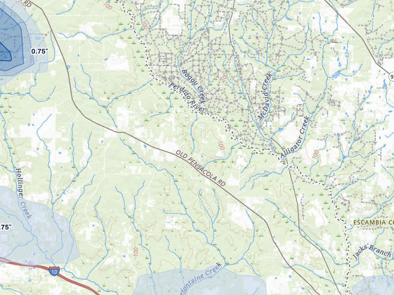 NEXRAD radar-signature map of the hail storm over Robertsdale, AL on Jun 30, 2026