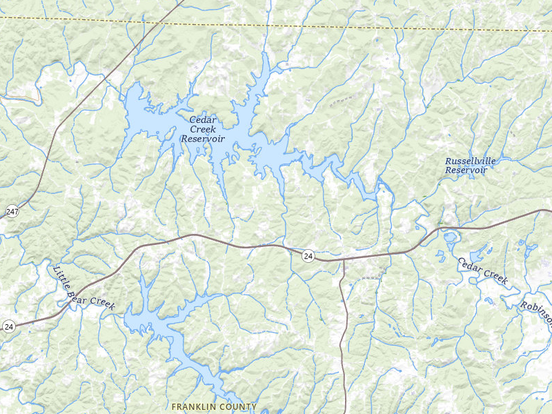 Radar-estimated hail-size map of the storm over Russellville, AL on Jun 1, 2026