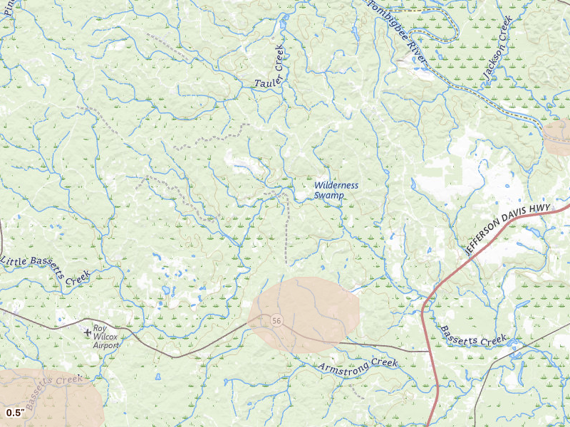 Radar-estimated hail-size map of the storm over Saint Stephens, AL on Jun 19, 2026