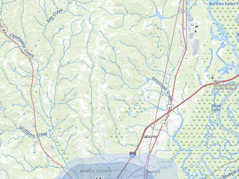 NEXRAD radar-signature map of the hail storm over Saraland, AL on Jul 31, 2026