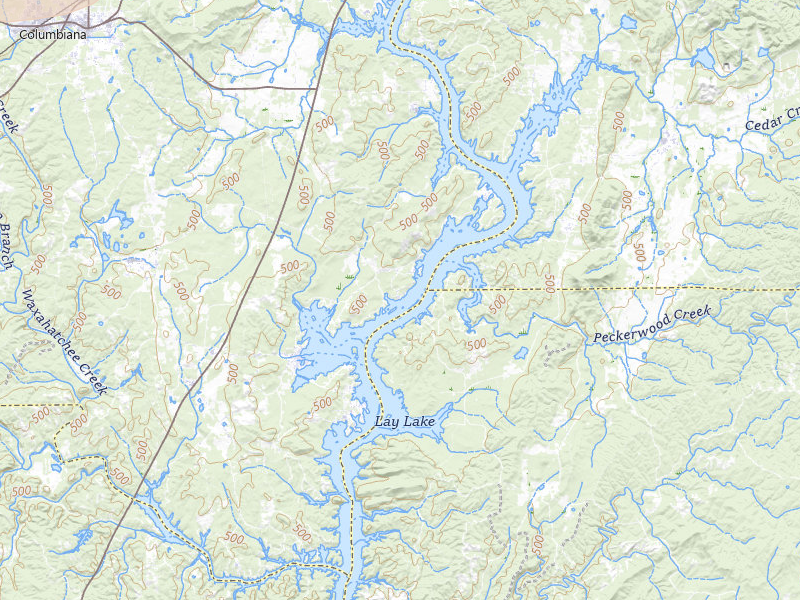 Radar-estimated hail-size map of the storm over Shelby, AL on Jul 1, 2026