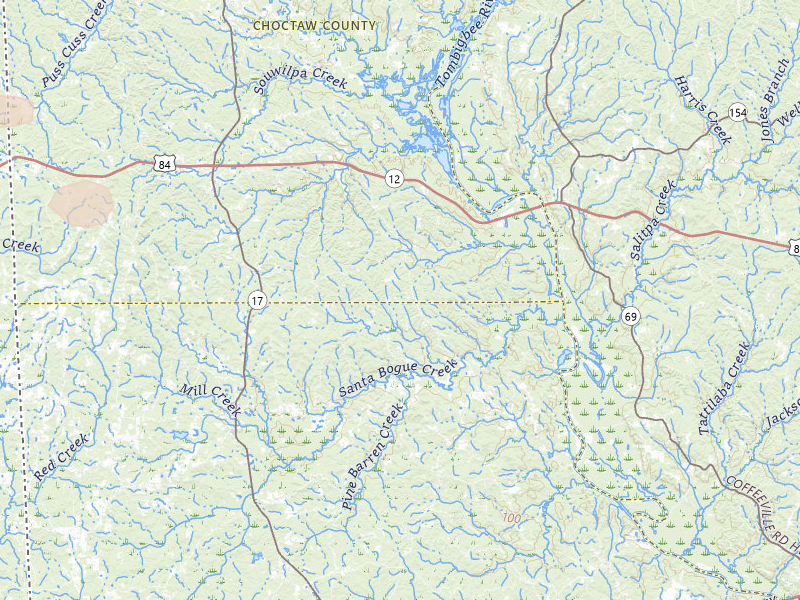 Radar-estimated hail-size map of the storm over Silas, AL on May 6, 2026