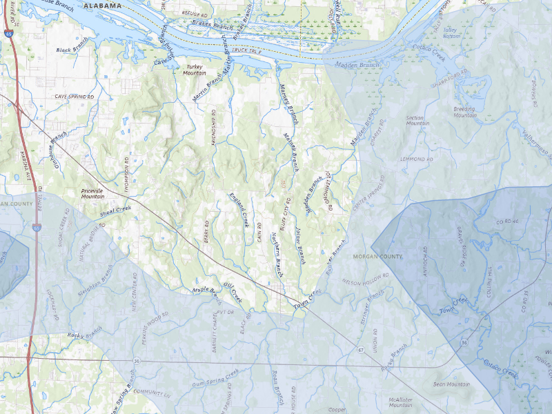 NEXRAD radar-signature map of the hail storm over Somerville, AL on Aug 20, 2026