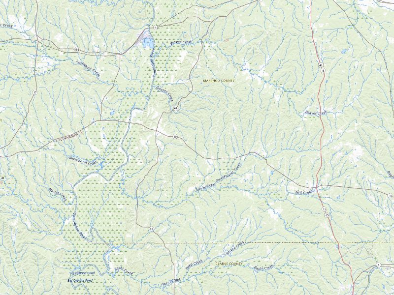 NEXRAD radar-signature map of the hail storm over Sweet Water, AL on Aug 18, 2026
